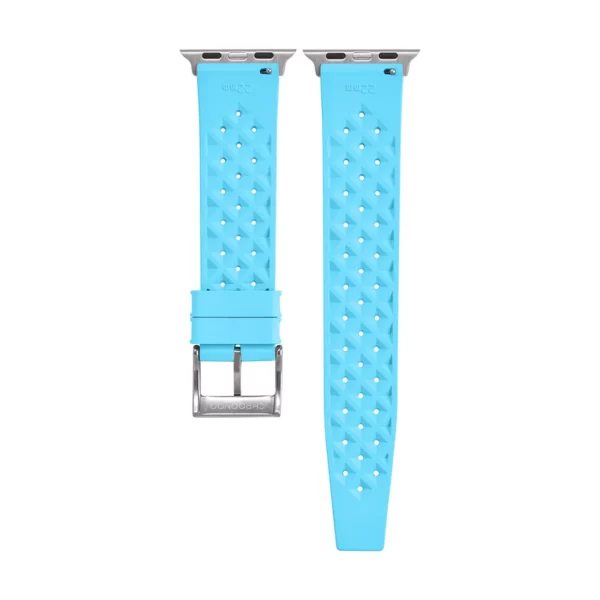 Tropical Style Smart Kautschuk-Uhrenarmband - Hellblau – Bild 2