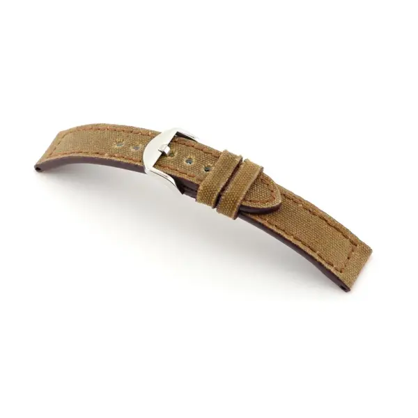 RIOS1931 Virginia - Uhrenarmband aus echtem Canvas (184) - Cognac