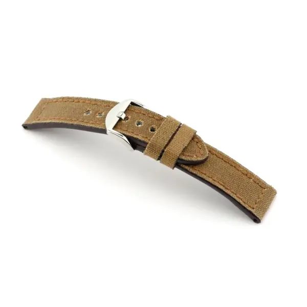 RIOS1931 Virginia - Uhrenarmband aus echtem Canvas (184) - Honig