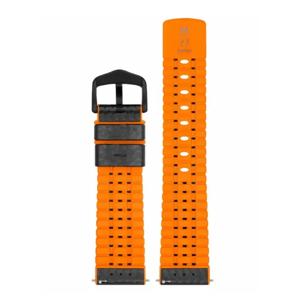 HIRSCH Ayrton - Performance-Uhrenarmband - Schwarz/Orange – Bild 3