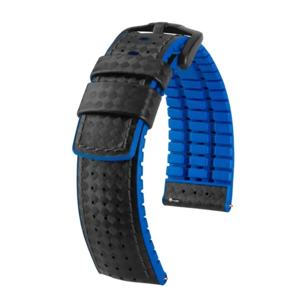 HIRSCH Ayrton - Performance-Uhrenarmband - Schwarz/Blau
