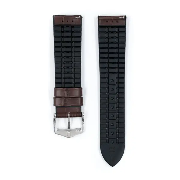 HIRSCH Paul - Performance-Uhrenarmband mit Alligatorprägung - Braun – Bild 3