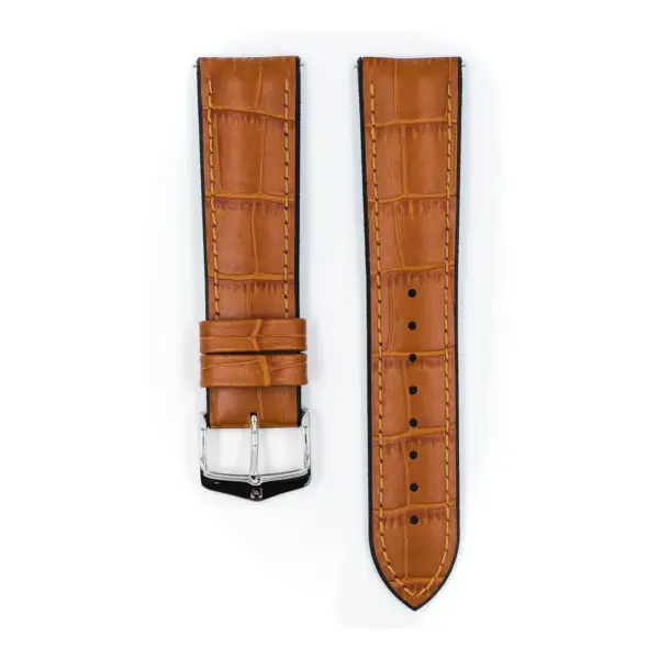 HIRSCH Paul - Performance-Uhrenarmband mit Alligatorprägung - Honig – Bild 2