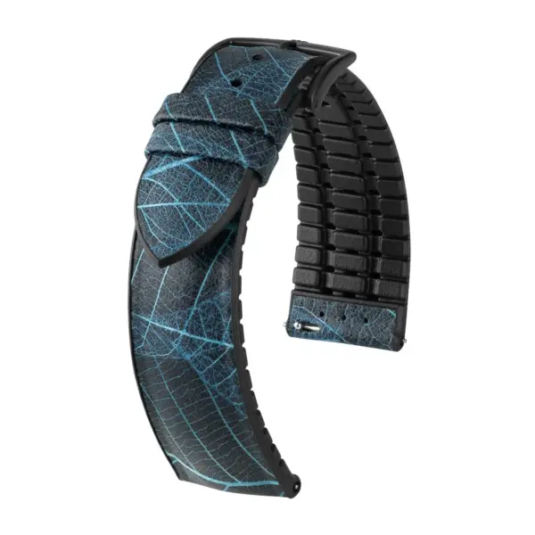 HIRSCH Leaf - Veganes Performance-Uhrenarmband - Blau