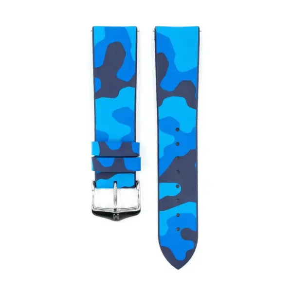 HIRSCH John - Camouflage Performance-Uhrenarmband - Blau – Bild 2
