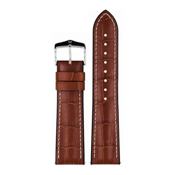 HIRSCH George - Performance-Uhrenarmband mit Alligatorprägung - Goldbraun – Bild 2