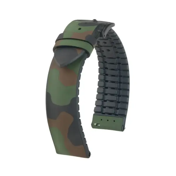 HIRSCH John - Camouflage Performance-Uhrenarmband - Dunkelgrün