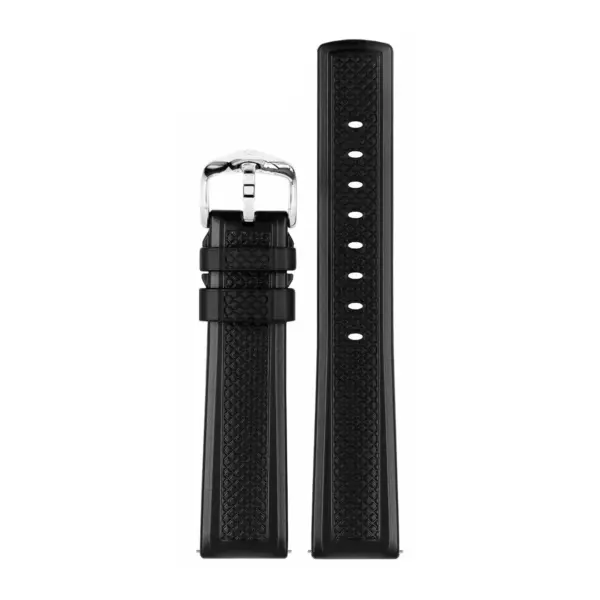 HIRSCH Accent - Kautschuk-Uhrenarmband - Schwarz – Bild 2