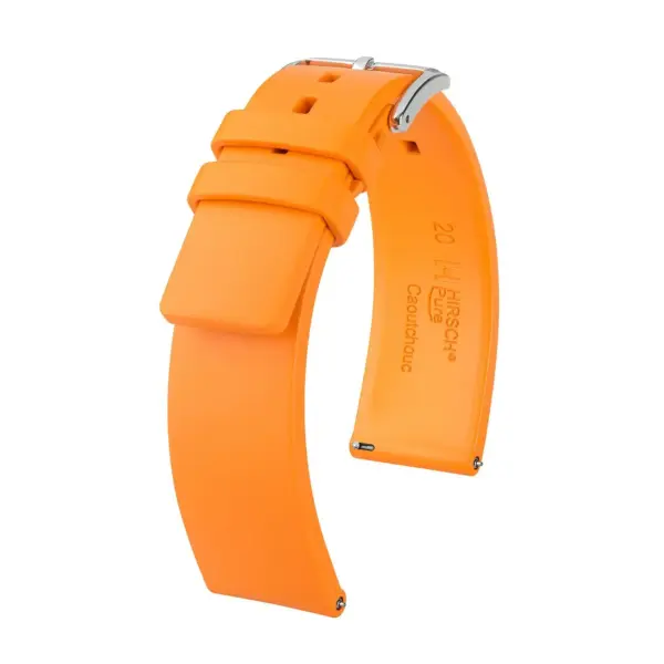 HIRSCH Pure - Kautschuk-Uhrenarmband - Orange