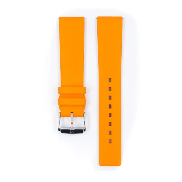 HIRSCH Pure - Kautschuk-Uhrenarmband - Orange – Bild 2