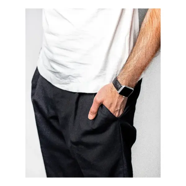 HIRSCH Leaf - Veganes Performance-Uhrenarmband - Schwarz – Bild 6