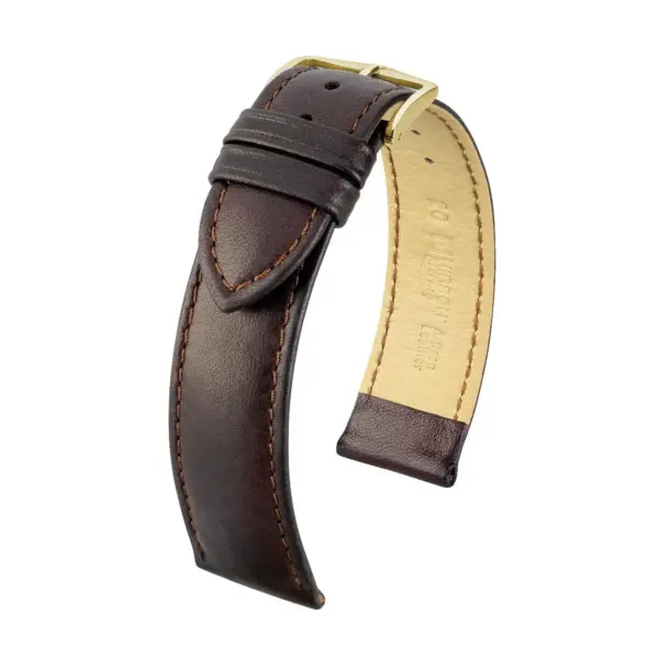 HIRSCH Merino - Nappaschafsleder-Uhrenarmband - Braun – Bild 4