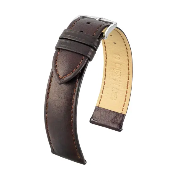 HIRSCH Merino - Nappaschafsleder-Uhrenarmband - Braun
