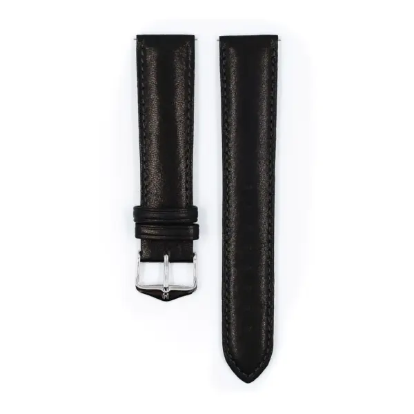 HIRSCH Merino - Nappaschafsleder-Uhrenarmband - Schwarz – Bild 2