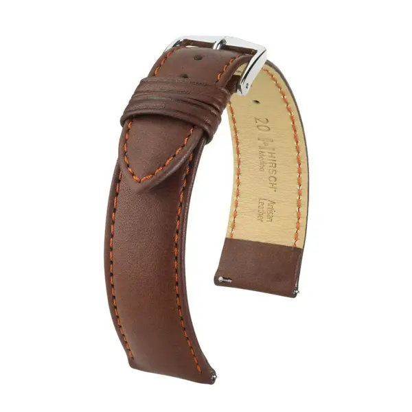HIRSCH Merino - Nappaschafsleder-Uhrenarmband - Goldbraun