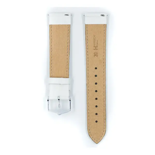 HIRSCH Kansas - Leder-Uhrenarmband - Weiß – Bild 3