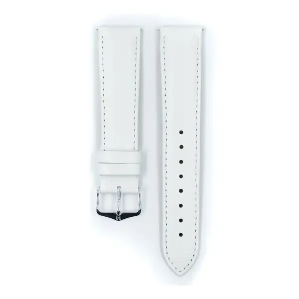 HIRSCH Kansas - Leder-Uhrenarmband - Weiß – Bild 2