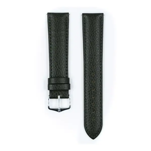 HIRSCH Kansas - Leder-Uhrenarmband - Schwarz – Bild 2