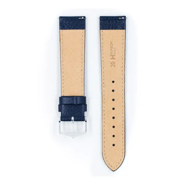 HIRSCH Kansas - Leder-Uhrenarmband - Blau – Bild 3