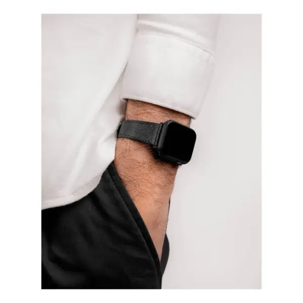 HIRSCH Giffone - Leder-Uhrenarmband - Schwarz – Bild 7