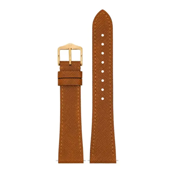 HIRSCH Giffone - Leder-Uhrenarmband - Goldbraun – Bild 2