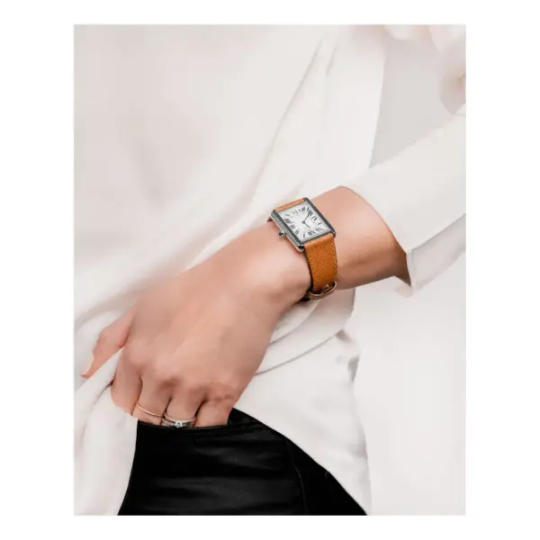 HIRSCH Giffone - Leder-Uhrenarmband - Goldbraun – Bild 6