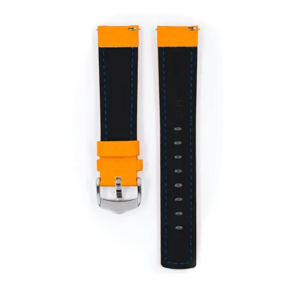 HIRSCH Carbon - Leder-Uhrenarmband - Orange – Bild 3