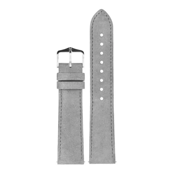 HIRSCH Osiris Nubuk - Nubukleder-Uhrenarmband - Grau – Bild 2