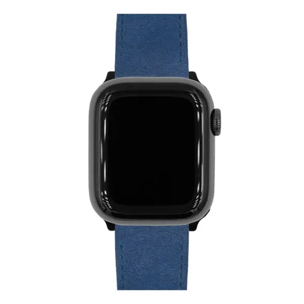 HIRSCH Osiris Nubuk - Nubukleder-Uhrenarmband - Dunkelblau – Bild 5