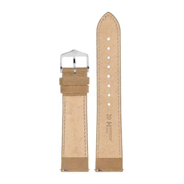 HIRSCH Osiris Nubuk - Nubukleder-Uhrenarmband - Beige – Bild 3