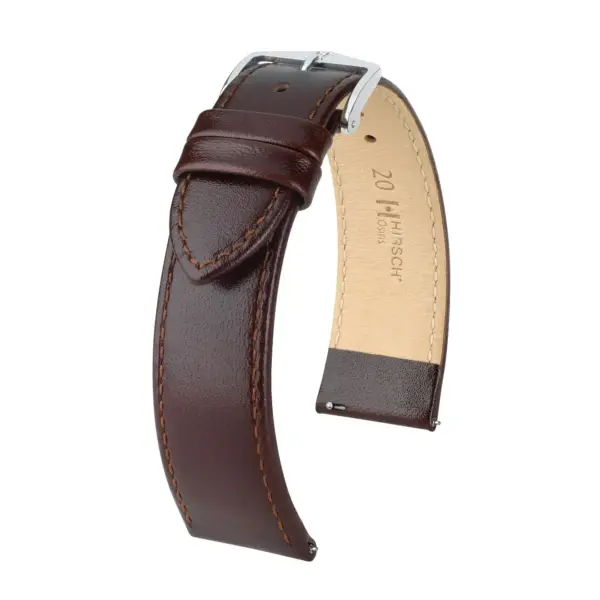 HIRSCH Osiris - Leder-Uhrenarmband - Braun