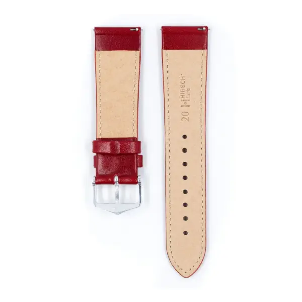HIRSCH Osiris - Leder-Uhrenarmband - Rot – Bild 3
