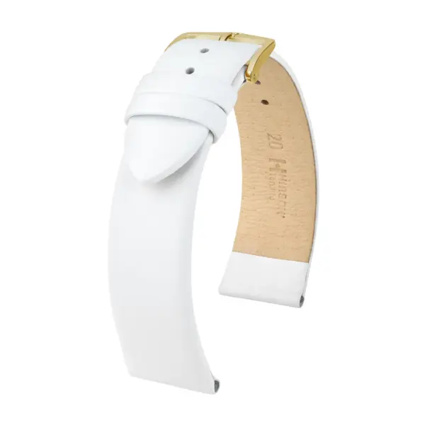 HIRSCH Toronto - Leder-Uhrenarmband - Weiß – Bild 4
