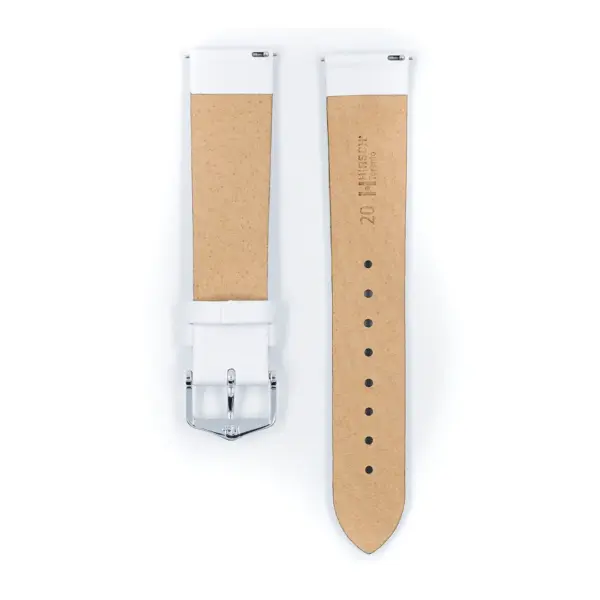 HIRSCH Toronto - Leder-Uhrenarmband - Weiß – Bild 3