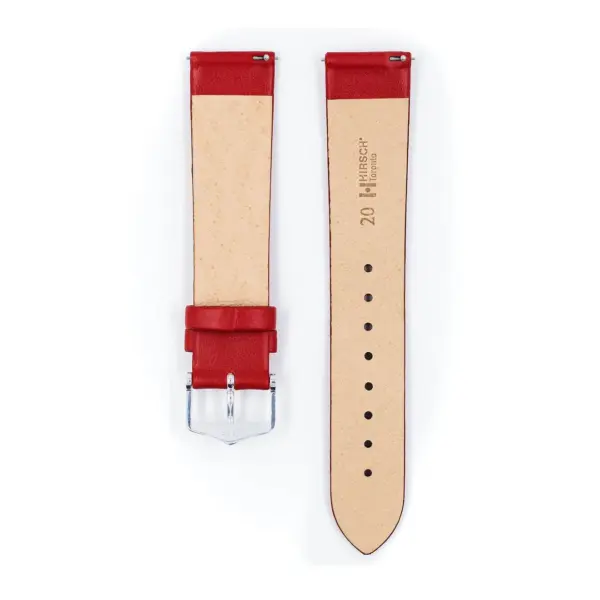 HIRSCH Toronto - Leder-Uhrenarmband - Rot – Bild 3