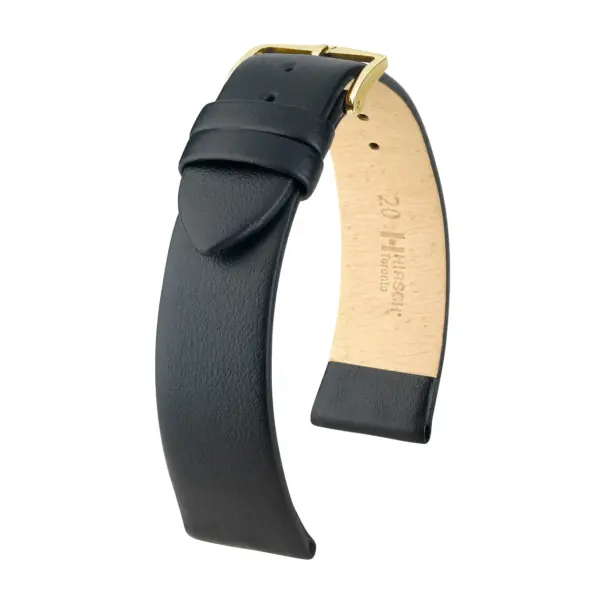 HIRSCH Toronto - Leder-Uhrenarmband - Schwarz – Bild 4