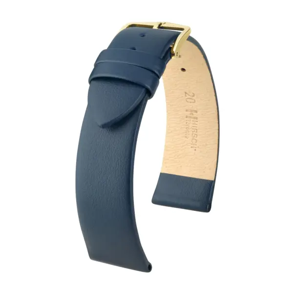 HIRSCH Toronto - Leder-Uhrenarmband - Blau – Bild 4