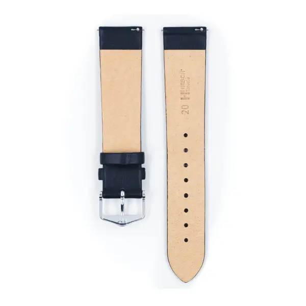 HIRSCH Toronto - Leder-Uhrenarmband - Blau – Bild 3