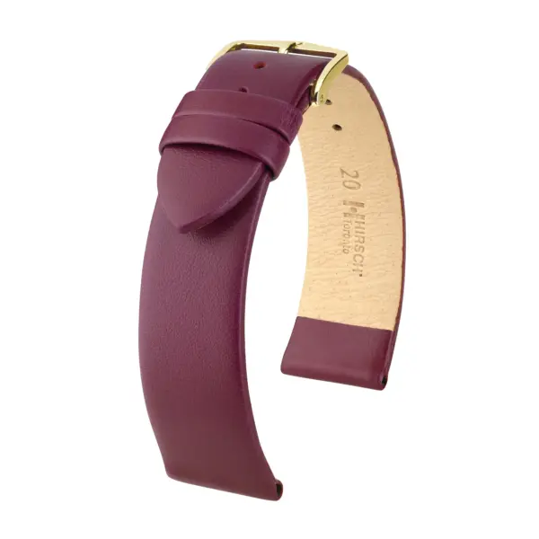 HIRSCH Toronto - Leder-Uhrenarmband - Beere – Bild 4
