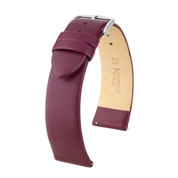 HIRSCH Toronto - Leder-Uhrenarmband - Beere
