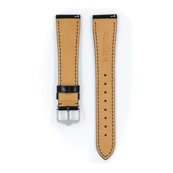 HIRSCH Siena - Leder-Uhrenarmband - Schwarz – Bild 3