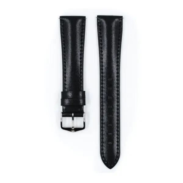 HIRSCH Siena - Leder-Uhrenarmband - Schwarz – Bild 2