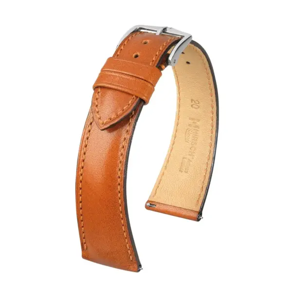 HIRSCH Siena - Leder-Uhrenarmband - Goldbraun – Bild 4