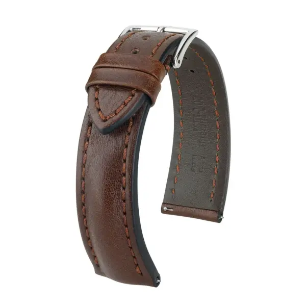 HIRSCH Lucca - Leder-Uhrenarmband - Braun