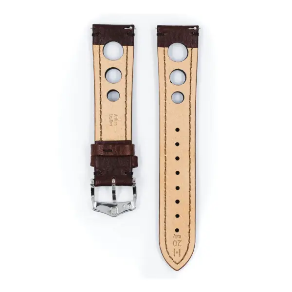 HIRSCH Rally - Racing-Uhrenarmband - Braun – Bild 3