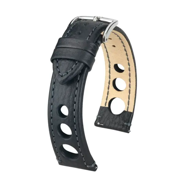 HIRSCH Rally - Racing-Uhrenarmband - Schwarz