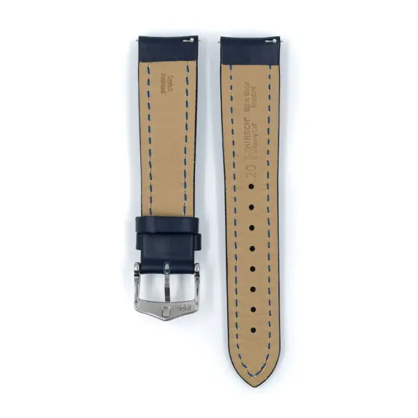 HIRSCH Heavy Calf - Leder-Uhrenarmband - Blau – Bild 3