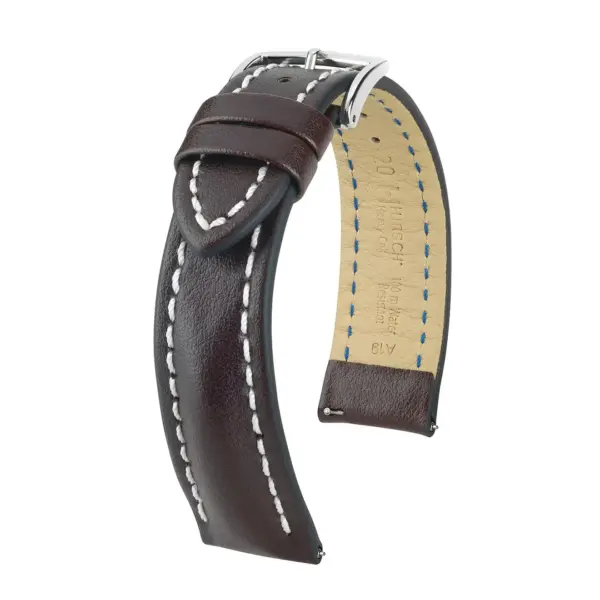 HIRSCH Heavy Calf - Leder-Uhrenarmband - Braun