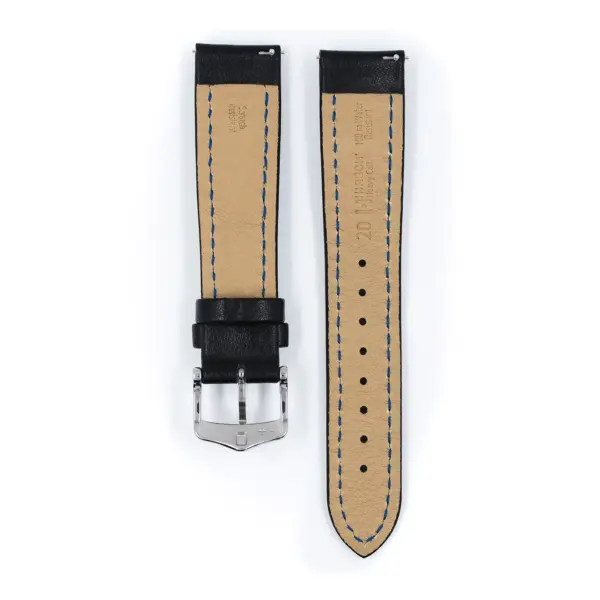 HIRSCH Heavy Calf - Leder-Uhrenarmband - Schwarz – Bild 3