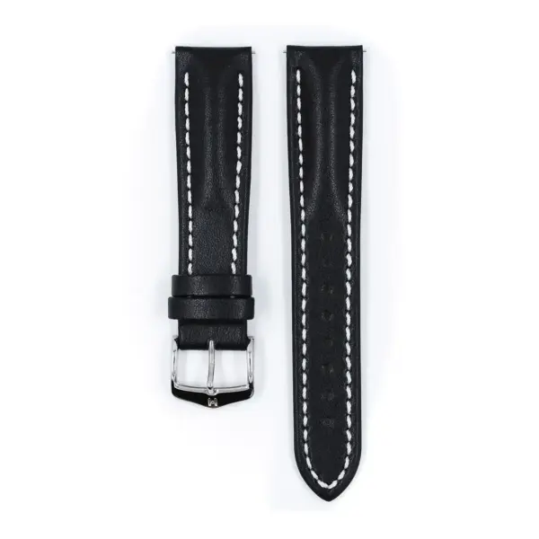 HIRSCH Heavy Calf - Leder-Uhrenarmband - Schwarz – Bild 2